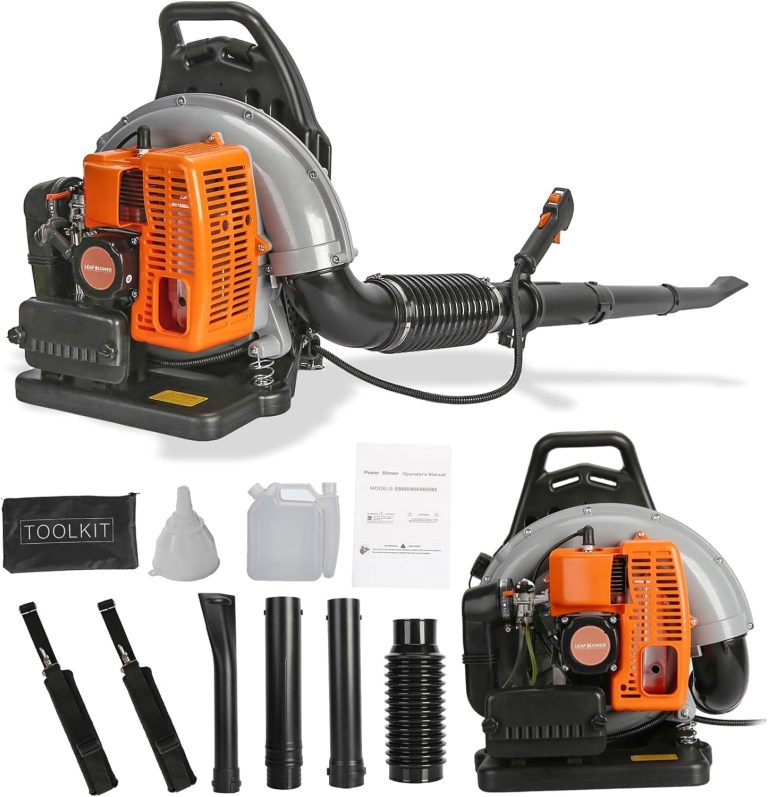 Souffleur de Feuilles Thermique Aislerbee 65cc 2 Temps - Souffleur à Dos, Moteur 3.6HP, Réservoir 1,7 L