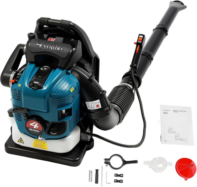 Souffleur de feuilles à essence 75,6 CC 4 temps 2600 W 7000 tr/min - Aspirateur de jardin et souffleur portable